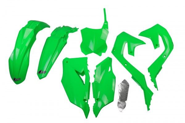 Plastic Kit neon green for Kawasaki KX 250 F - KX 450 F - KX 250 X - KX 450 XC - KX 300 - KX 450 X Plastic Kit neon green for Kawasaki KX 250 F - KX 450 F - KX 250 X - KX 450 XC - KX 300 - KX 450 X